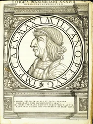 Massimiliano, illustrazione da Imperatorum romanorum omnium orientalium et occidentalium verissimae imagines ex antiquis numismatis